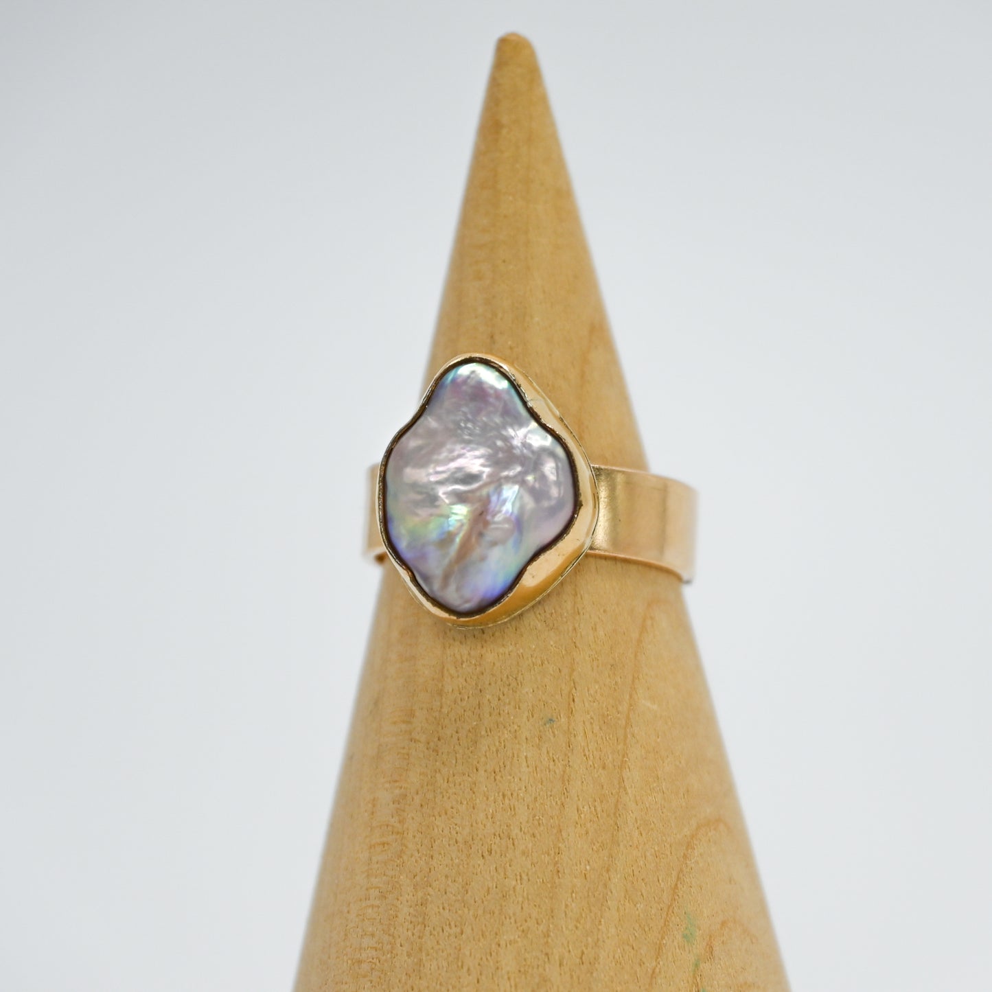 Gold fill edison keshi pearl size 7.5