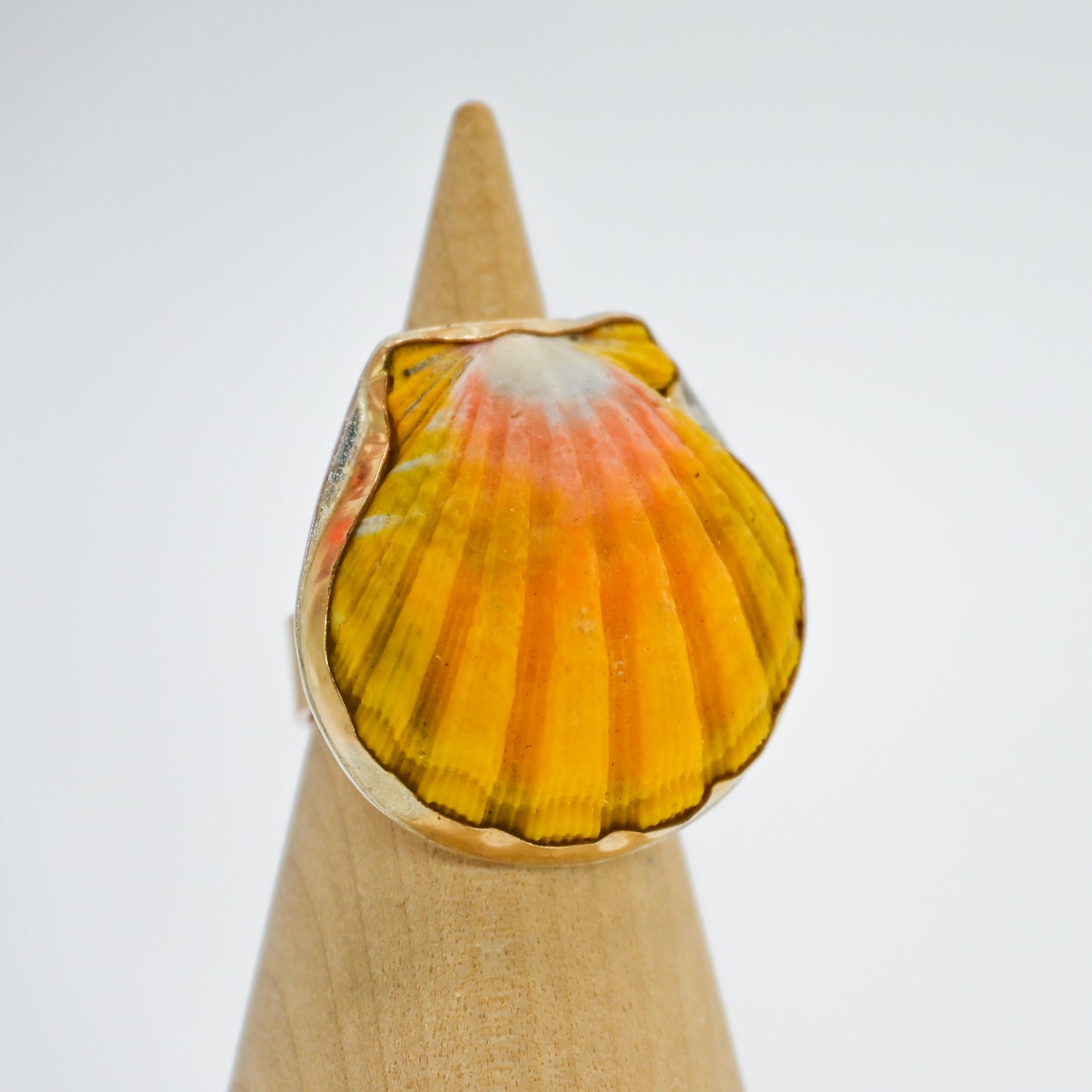 Gold fill xxl Hawaiian sunrise shell size 7.5