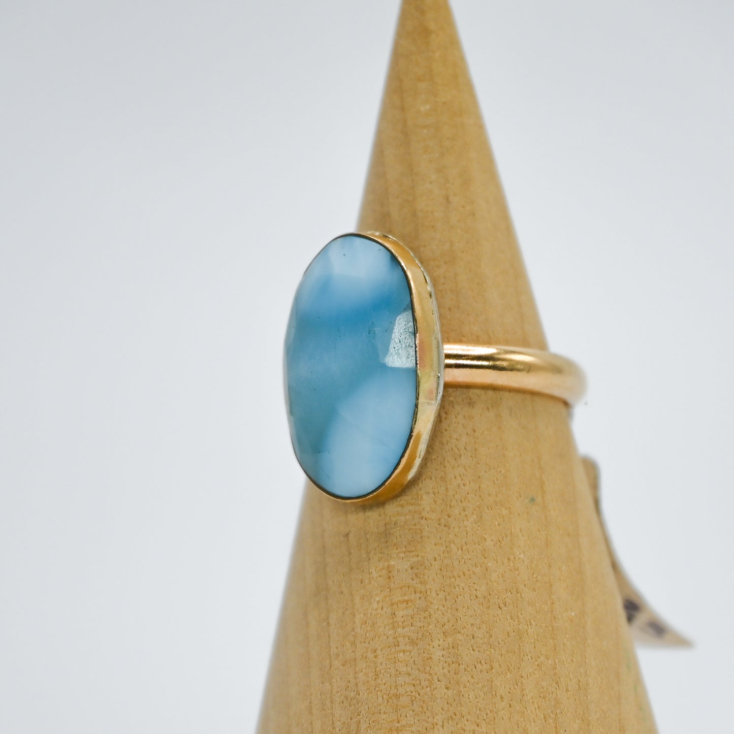 Gold fill xl rose cut larimar size 8.25