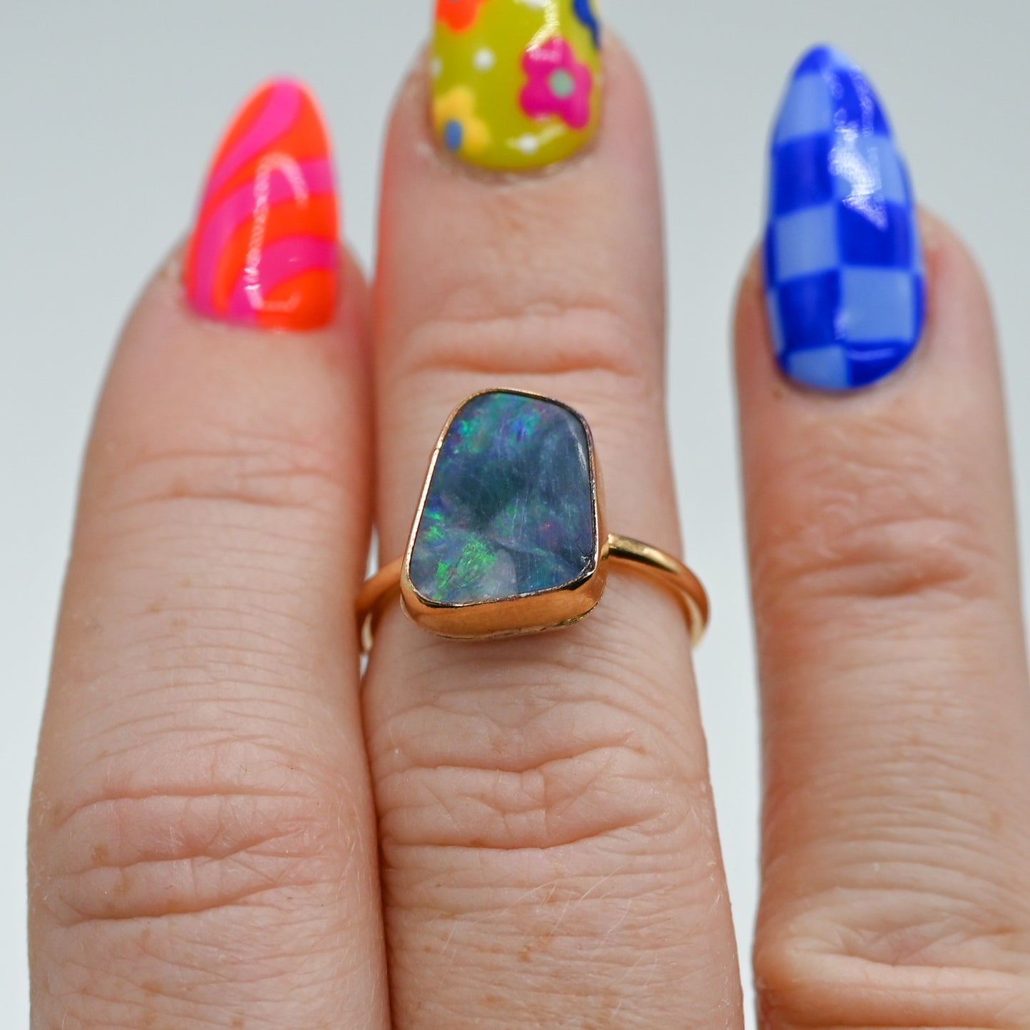 Gold fill Australian opal size 6