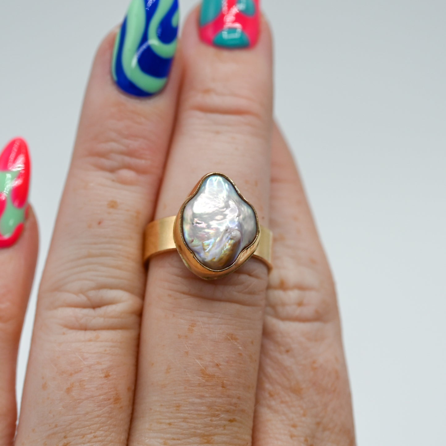 Gold fill edison keshi pearl size 7.5