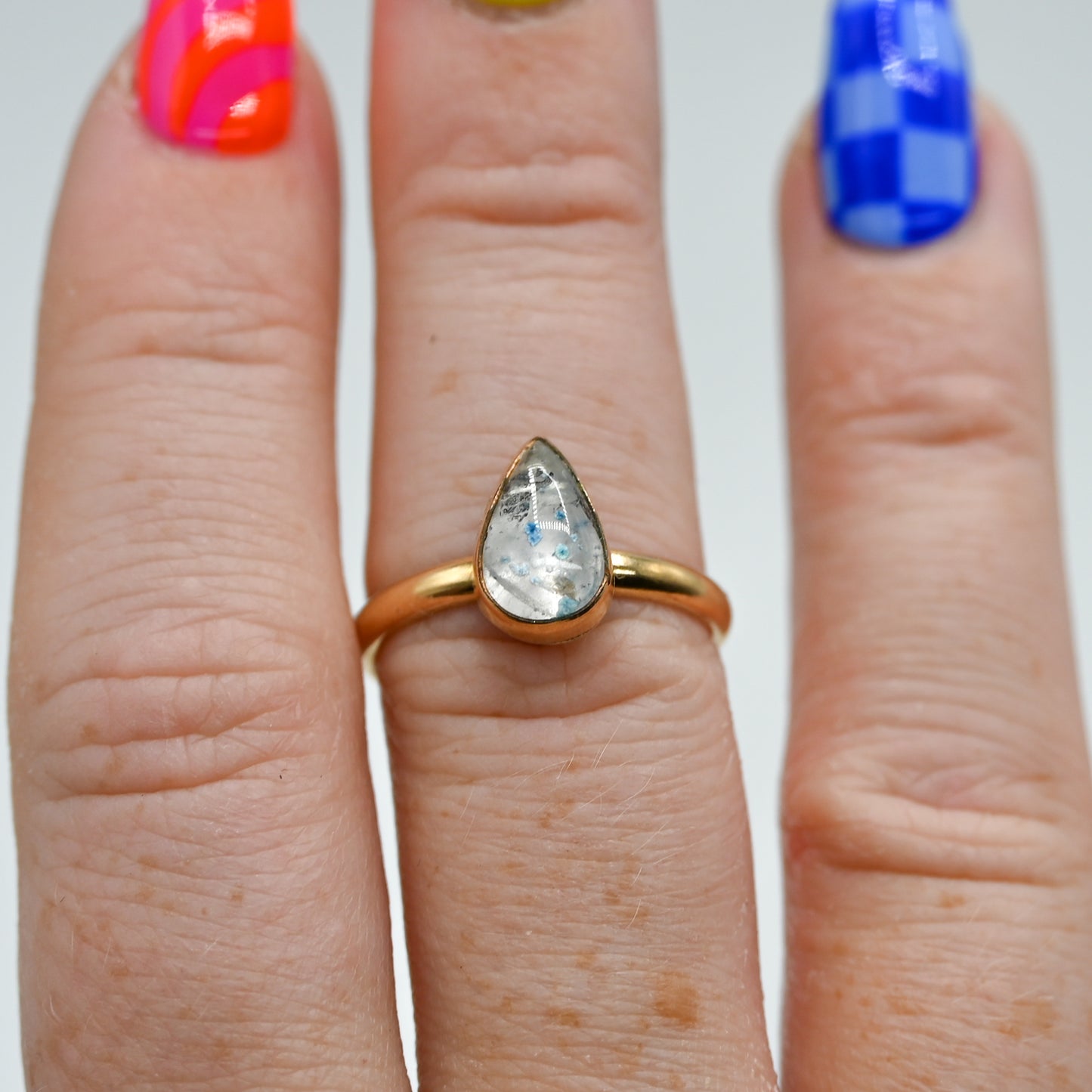 Gold fill medusa quartz size 7.75