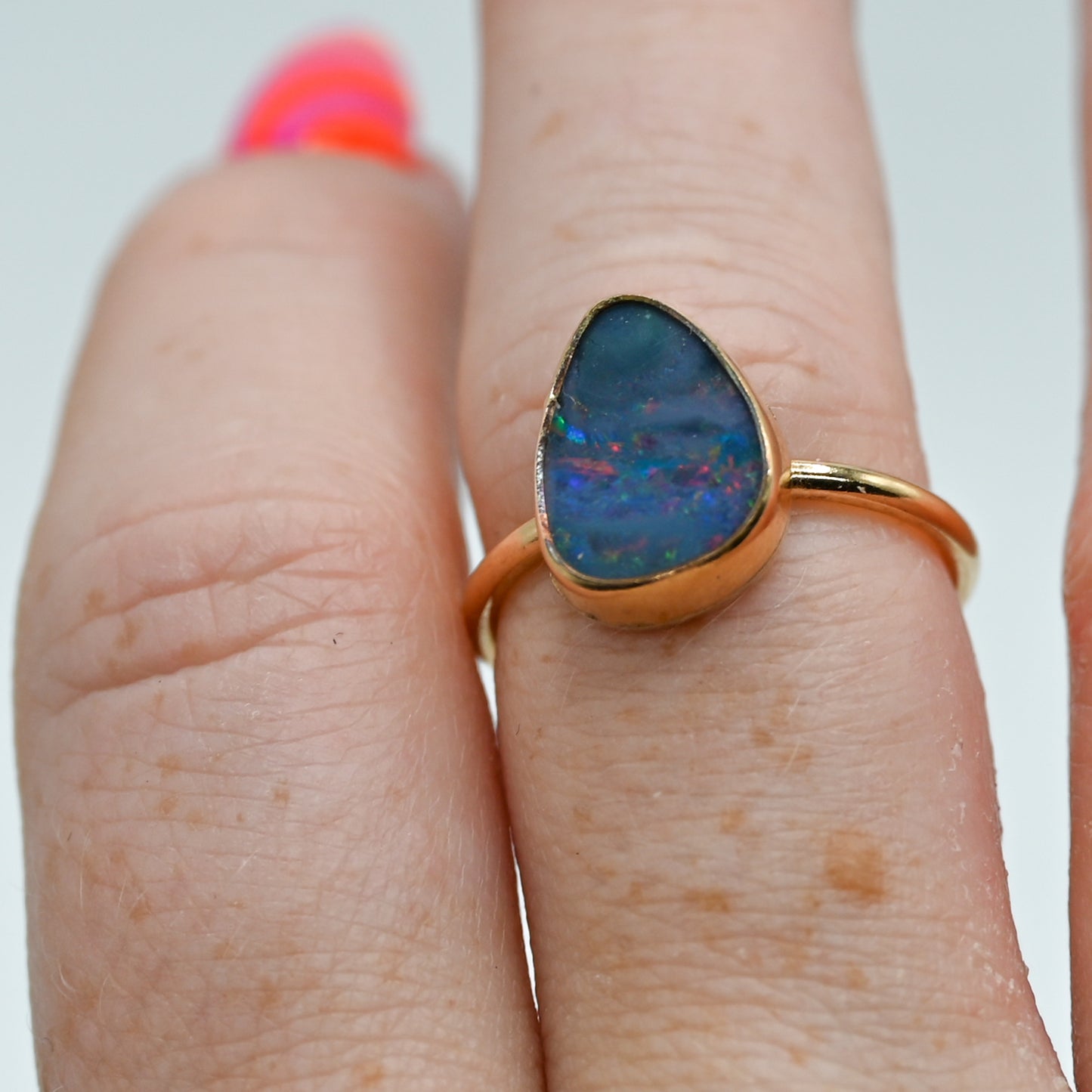 Gold fill Australian opal size 7.75