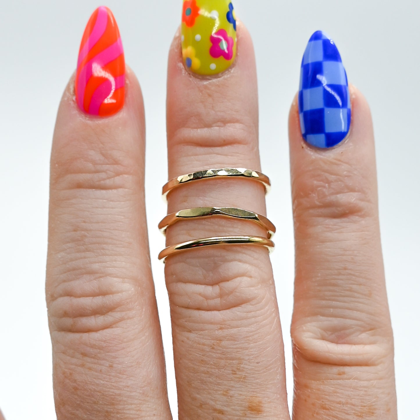 10k Solid yellow gold 14 ga stacker MTO