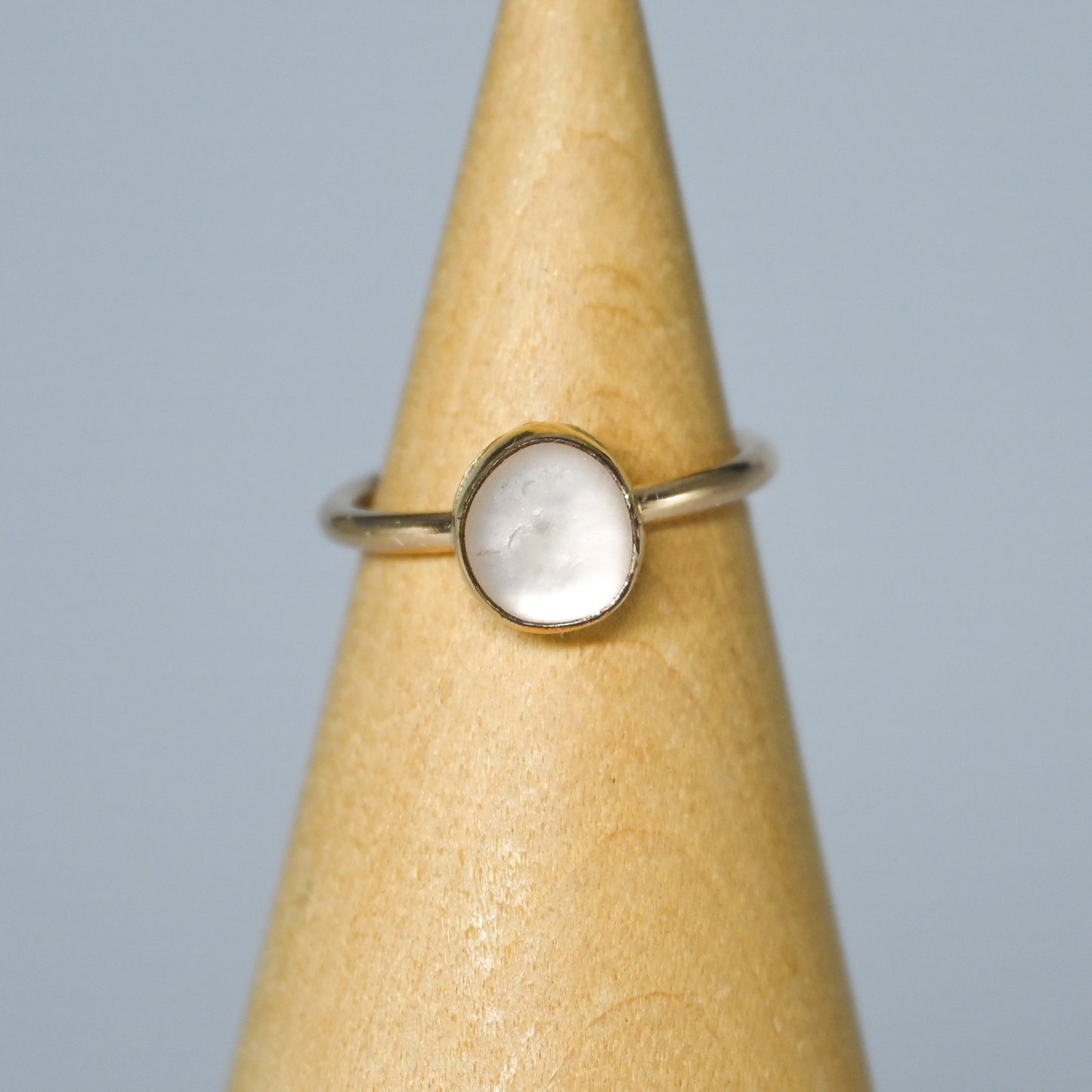 Gold fill pink sea glass size 4