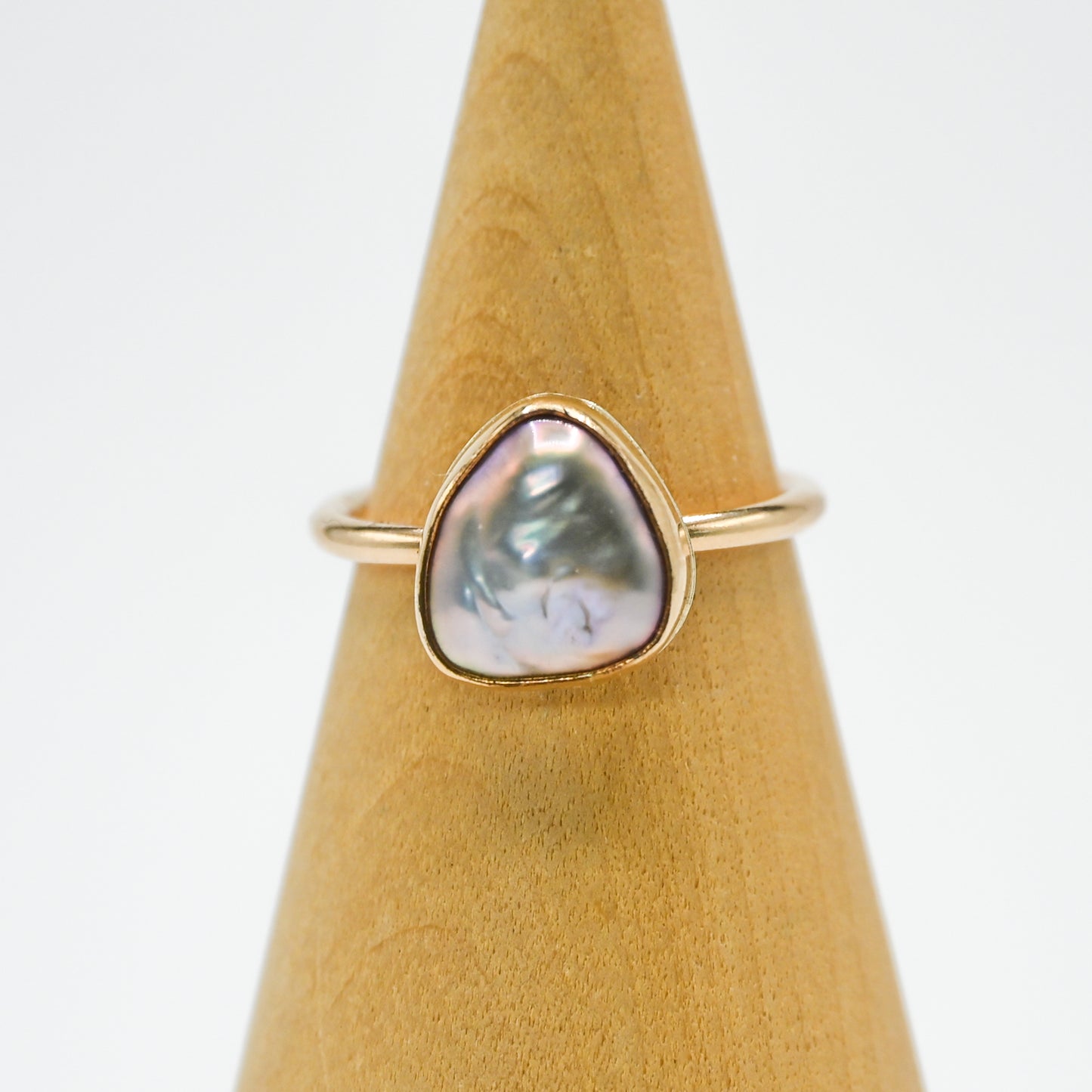 Gold fill keshi pearl size 6