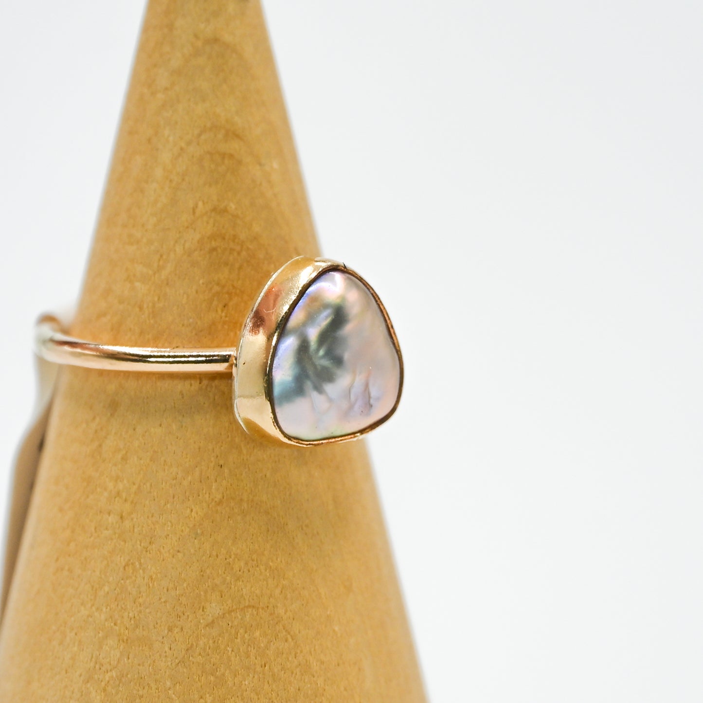 Gold fill keshi pearl size 6