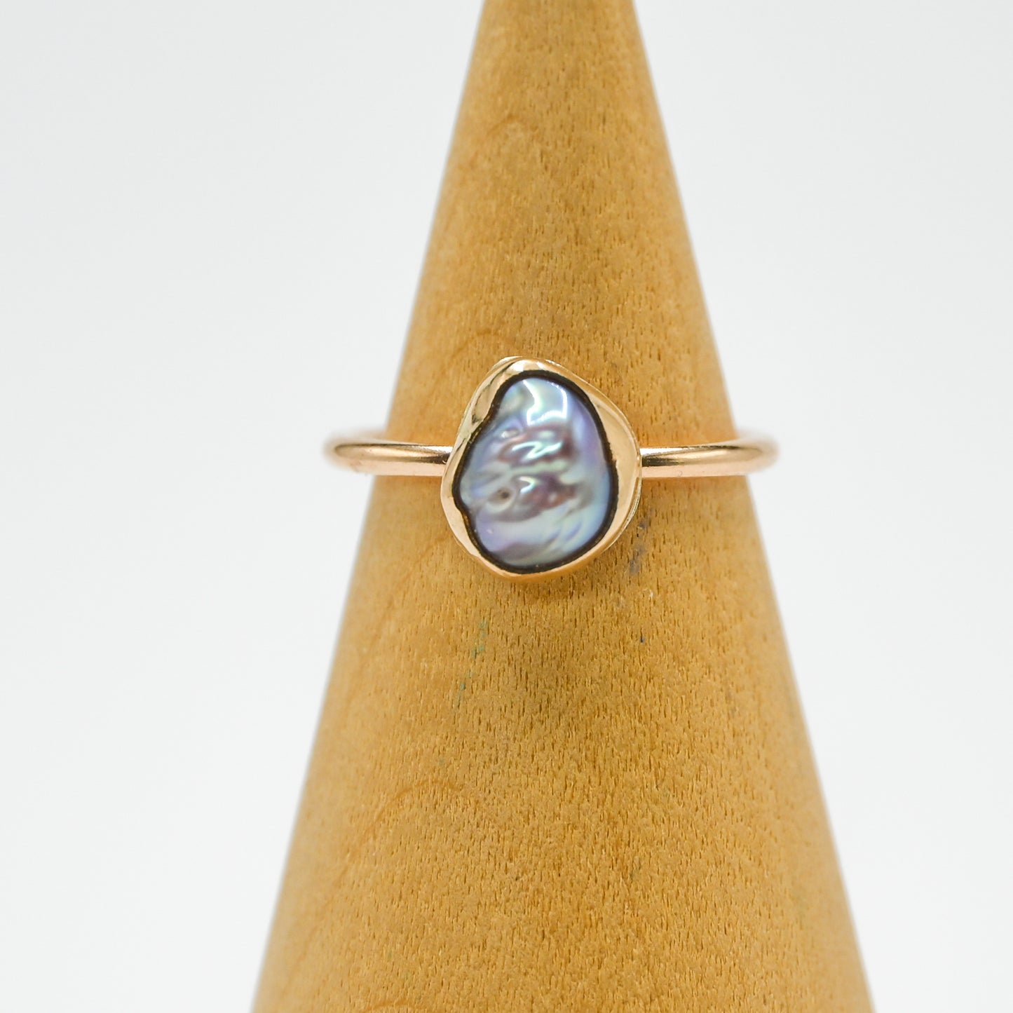 Gold fill keshi pearl size 6.5