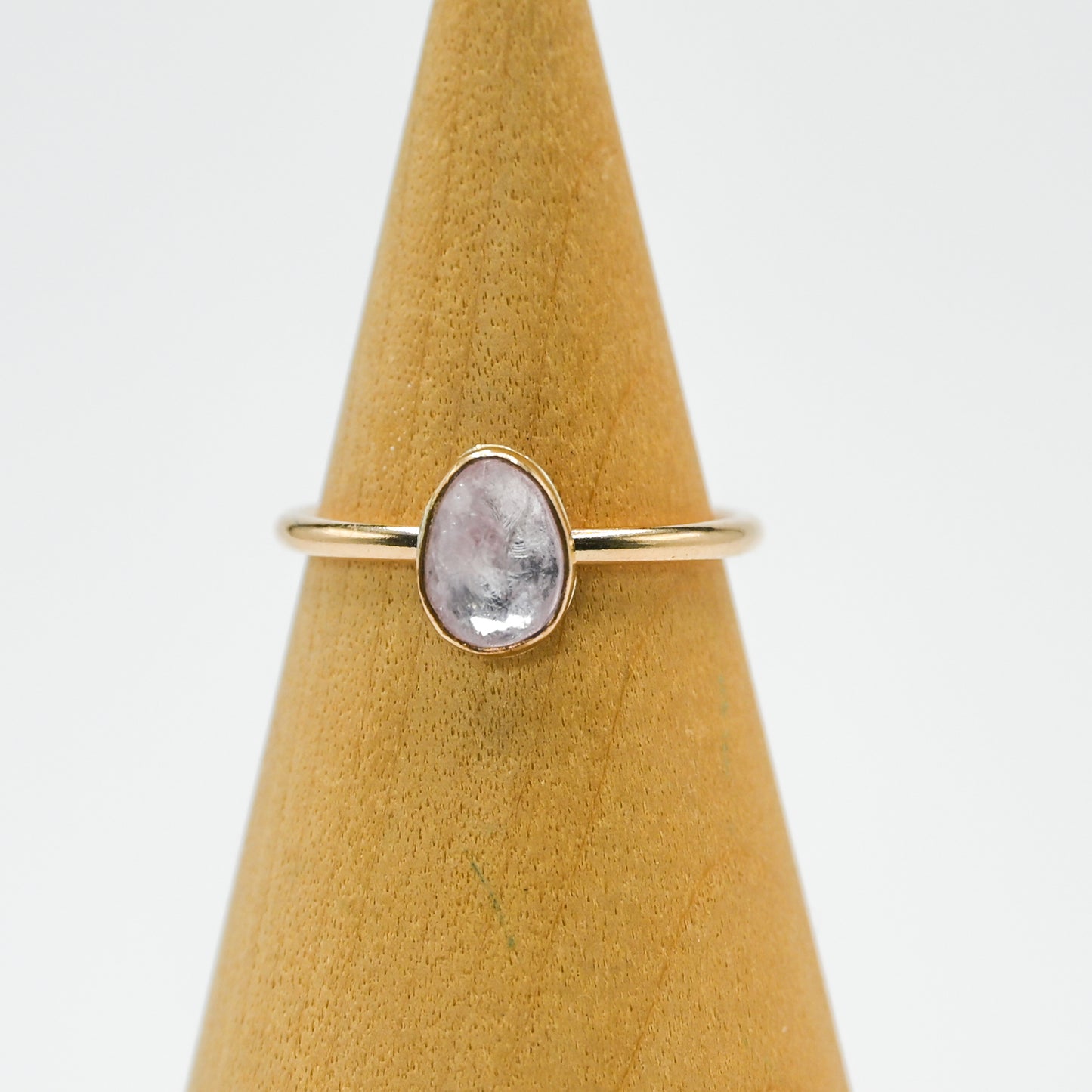 Gold fill rose cut morganite size 6.75