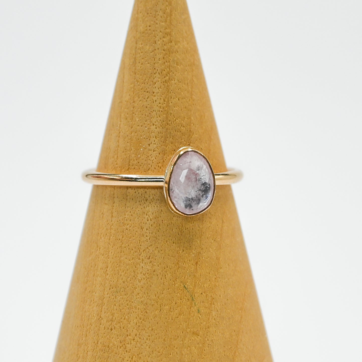 Gold fill rose cut morganite size 6.75