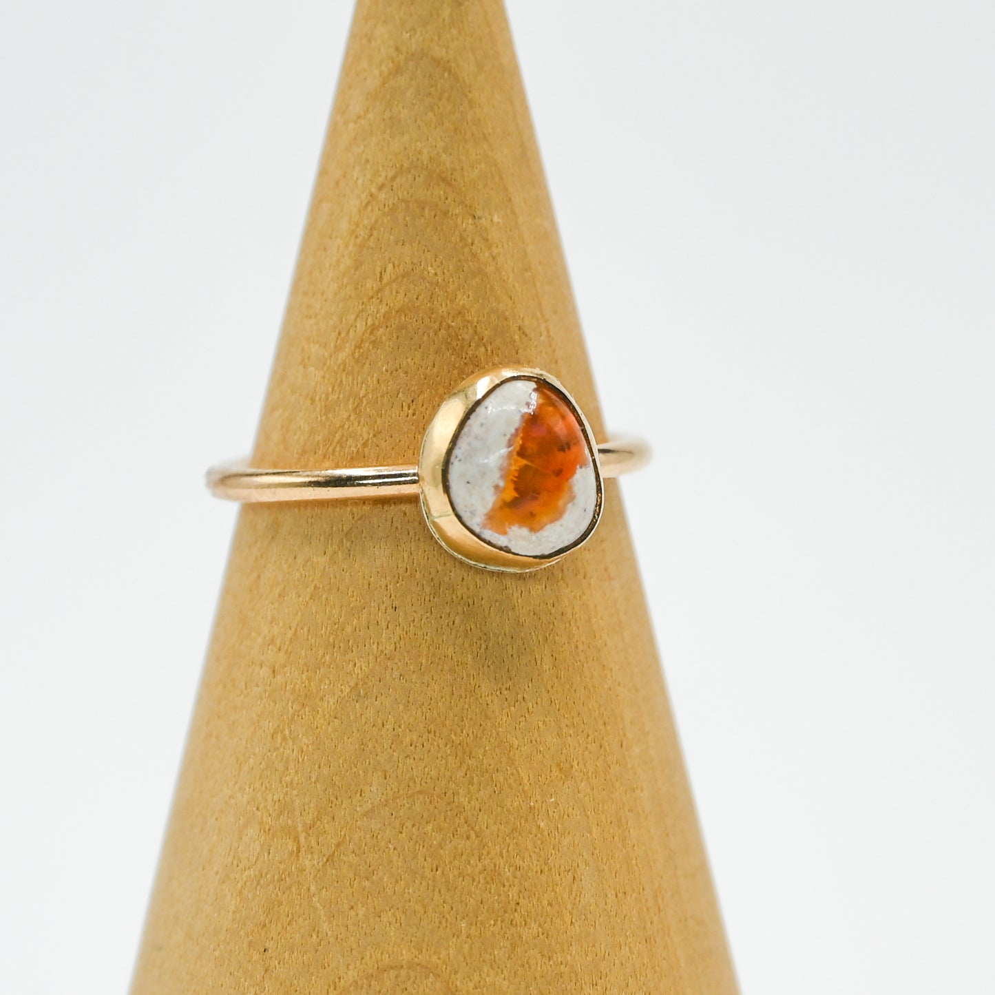 Gold fill Mexican fire opal size 6.75