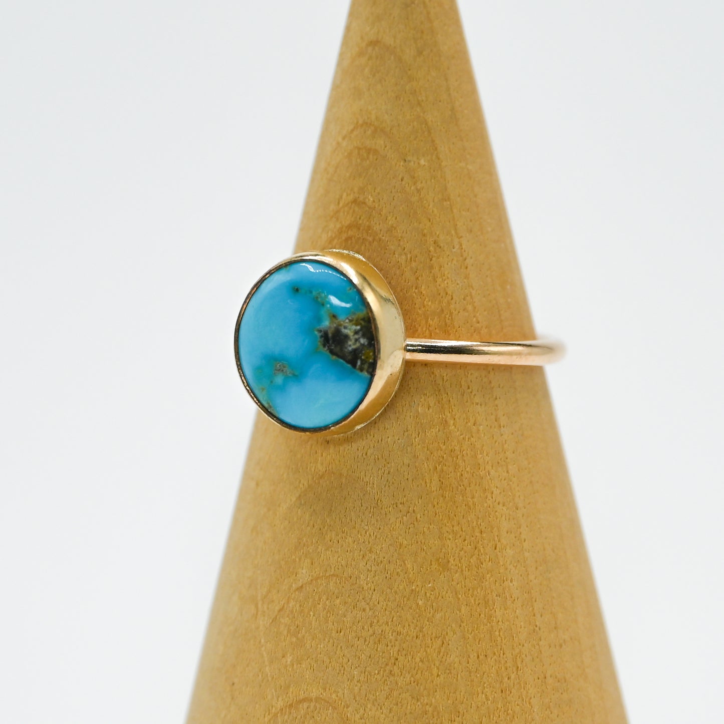 Gold fill AZ south hill turquoise size 6.75