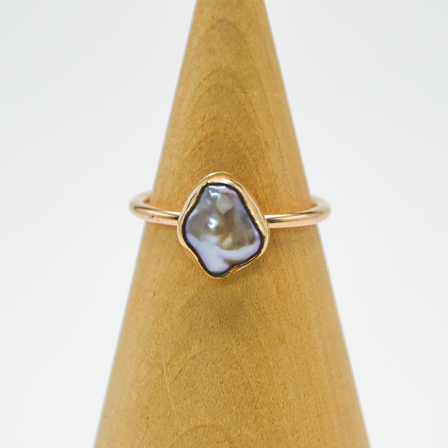 Gold fill keshi pearl size 7