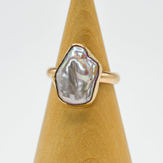 Gold fill xxl keshi pearl size 7