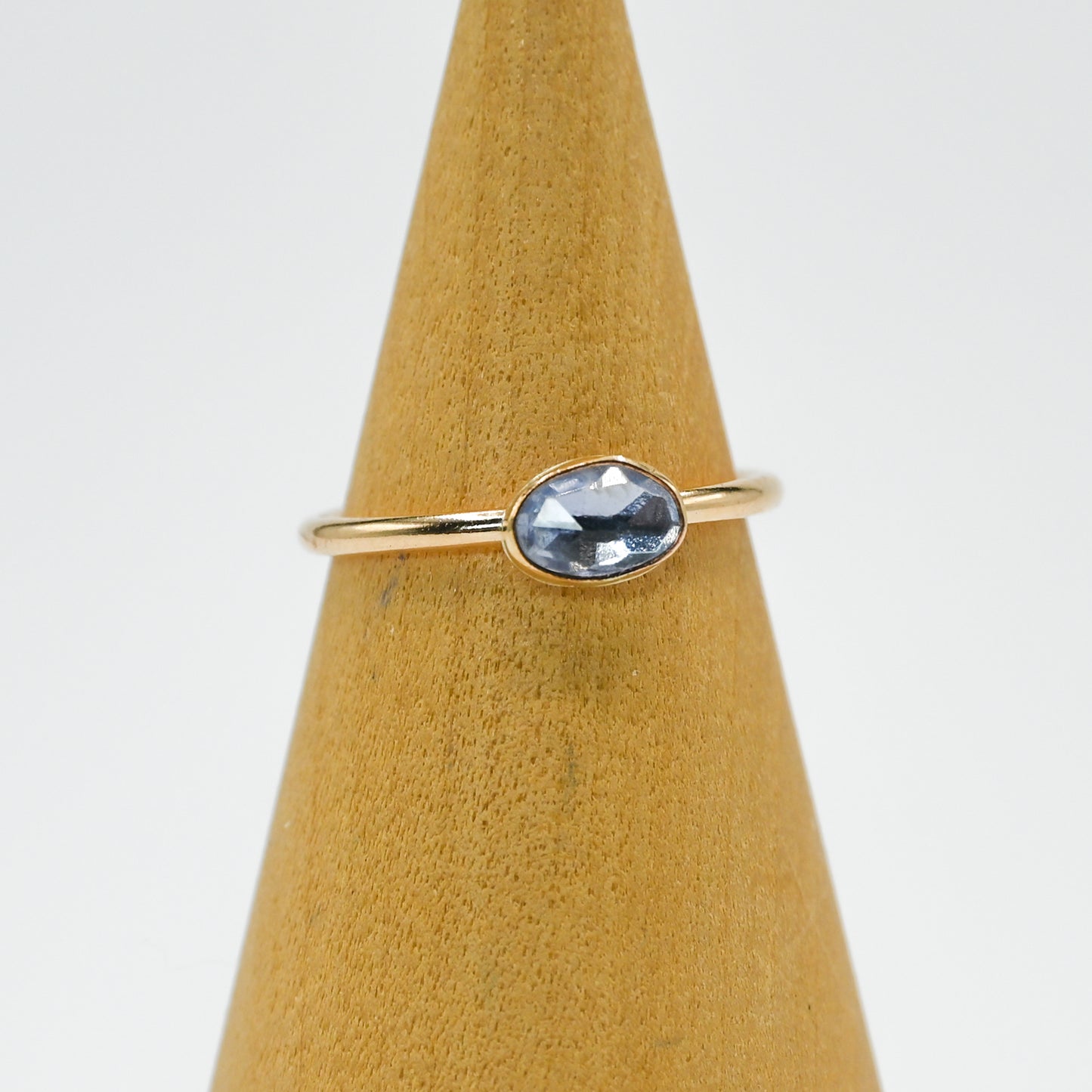 Gold fill rose cut sapphire size 7