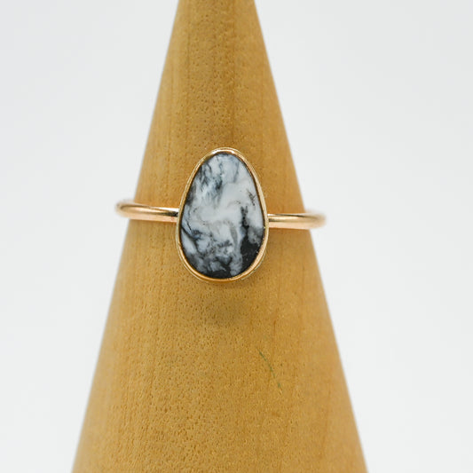 Gold fill white buffalo size 7