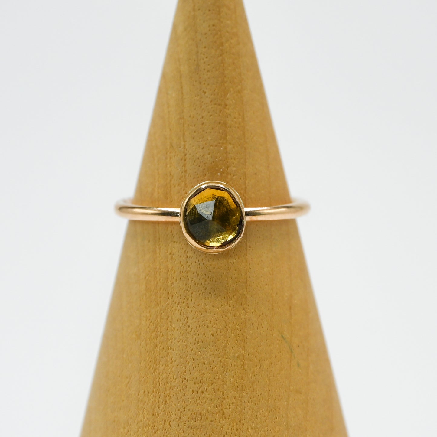 Gold fill rose cut citrine size 7
