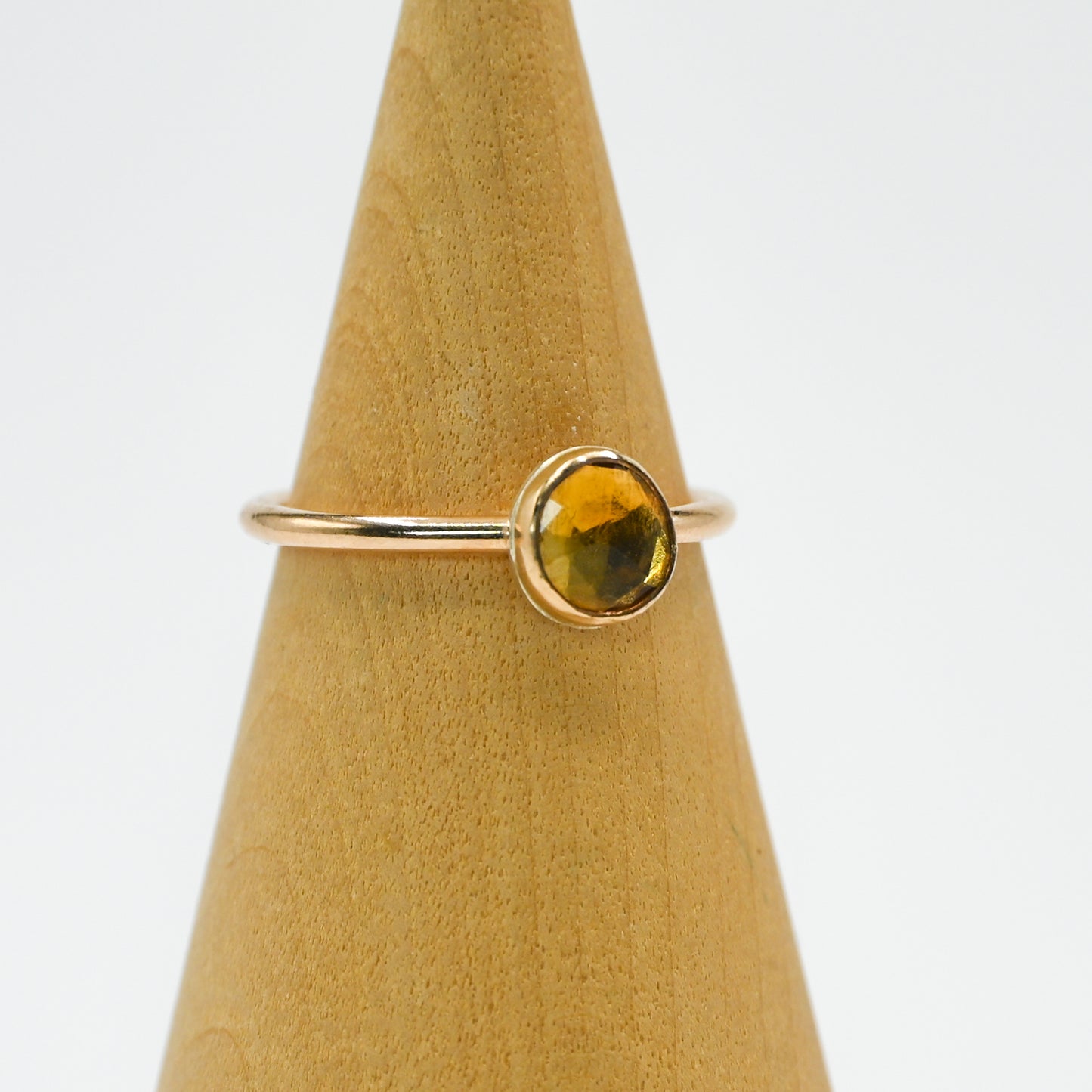 Gold fill rose cut citrine size 7