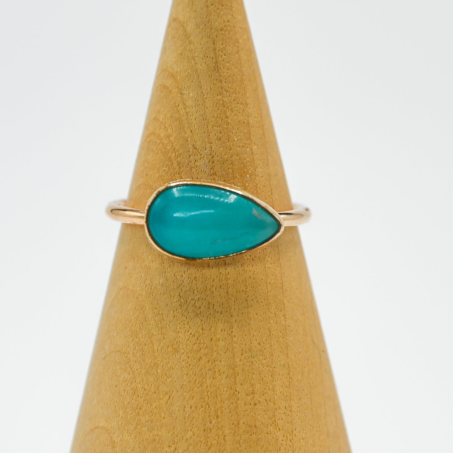 Gold fill horizontal pear amazonite size 7