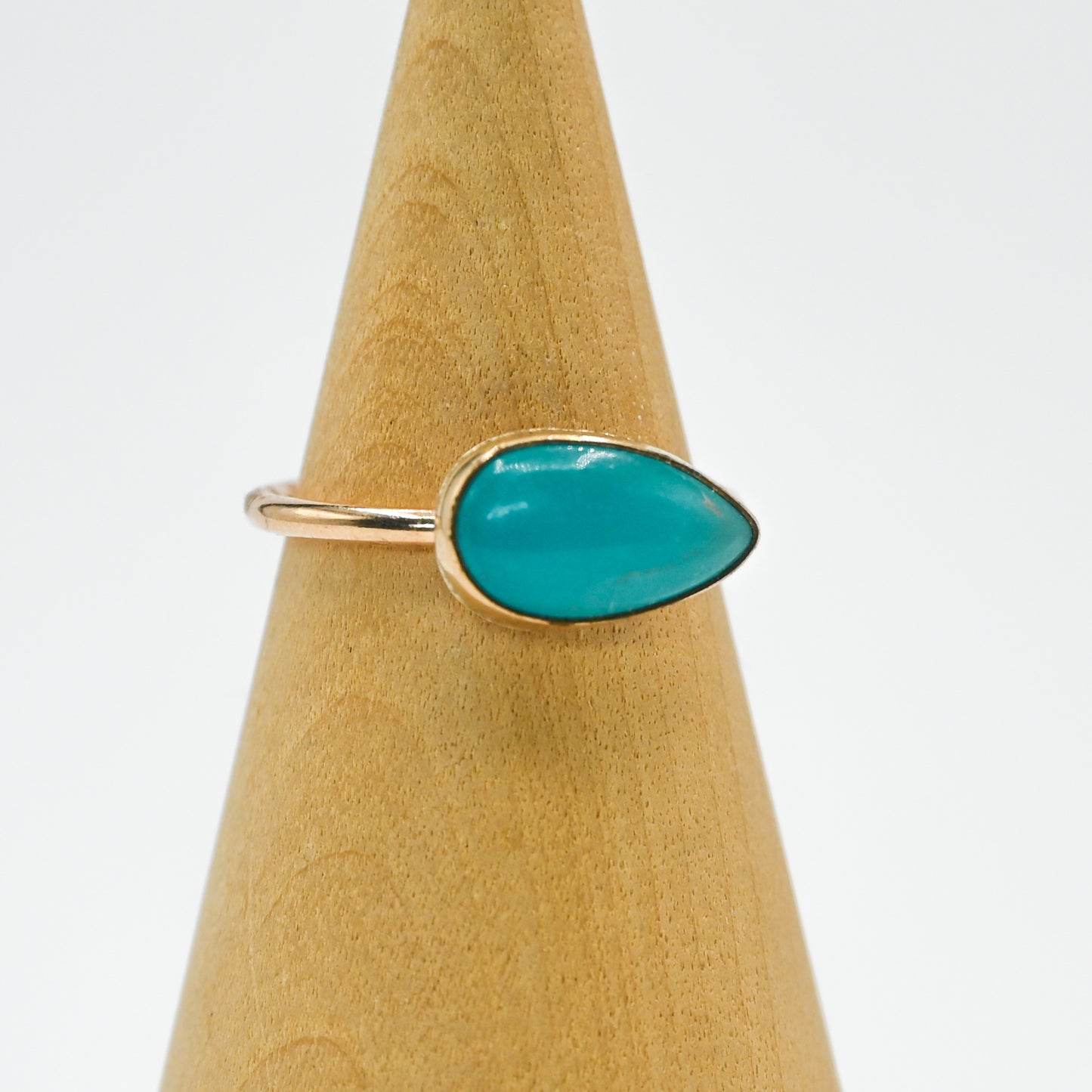 Gold fill horizontal pear amazonite size 7