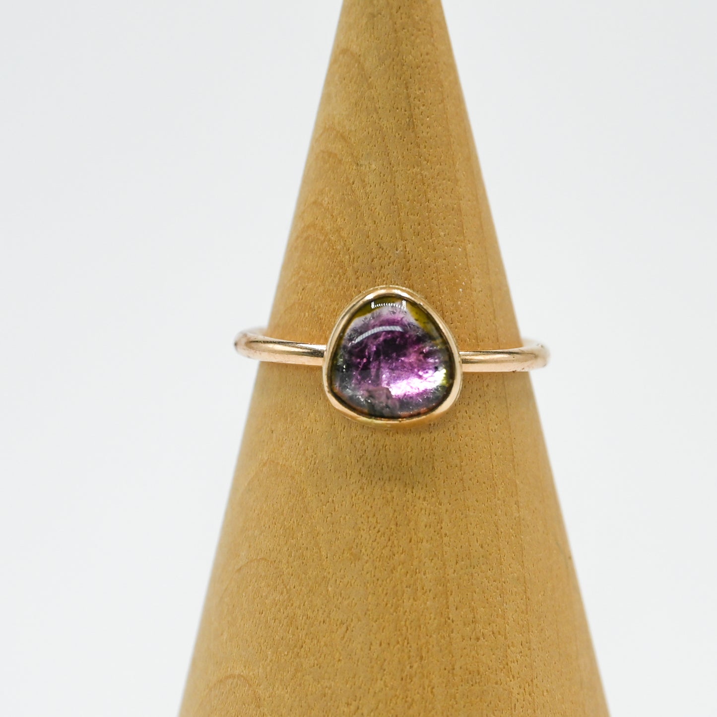 Gold fill watermelon tourmaline size 7