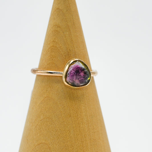 Gold fill watermelon tourmaline size 7