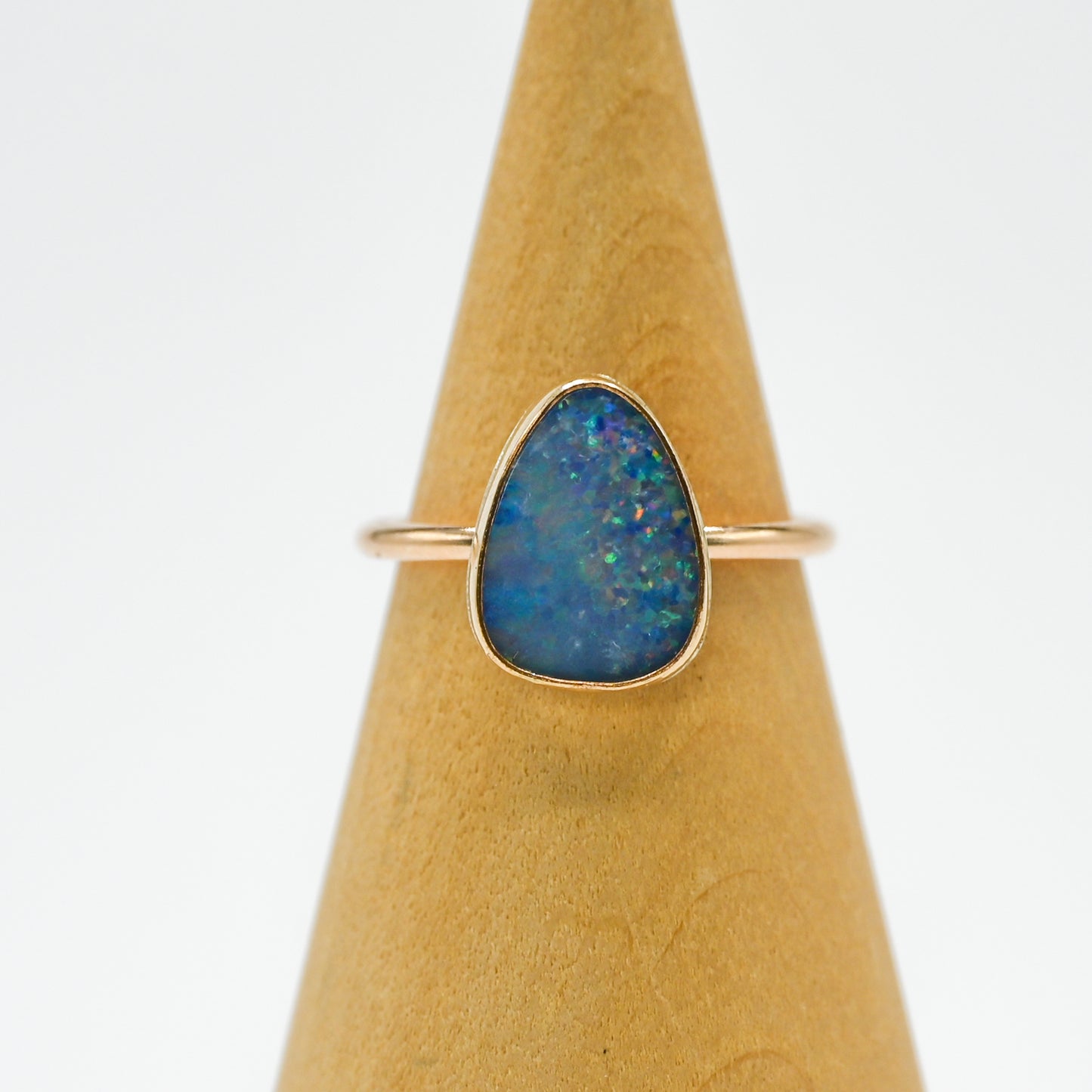 Gold fill Australian opal size 7