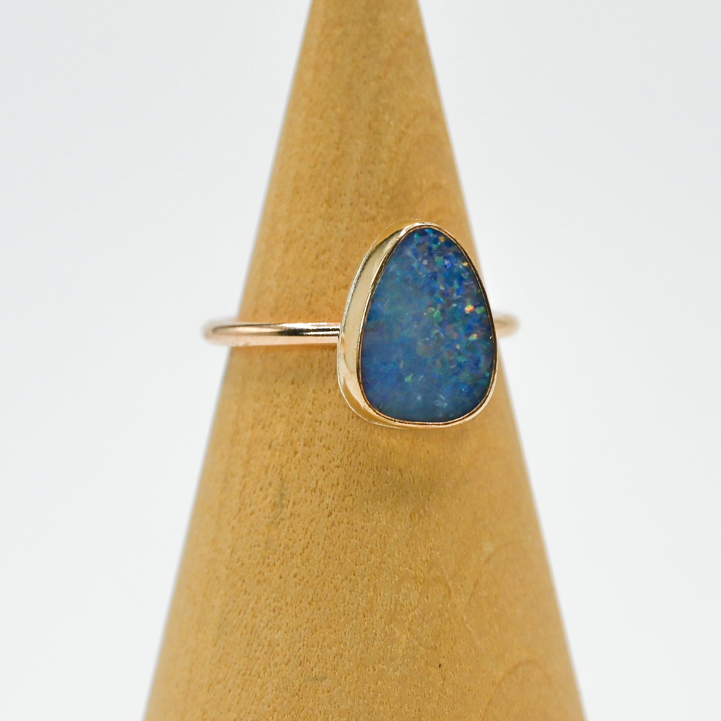 Gold fill Australian opal size 7