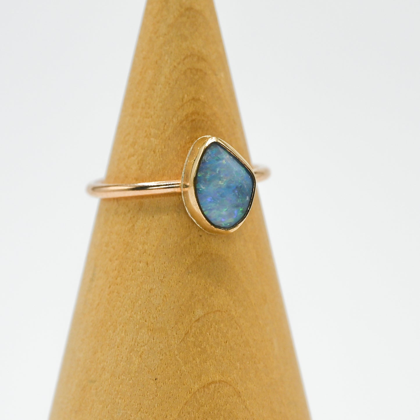 Gold fill Australian opal size 7