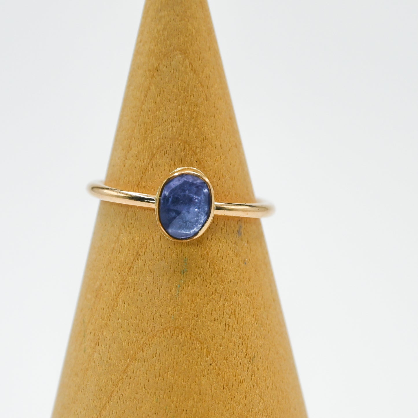 Gold fill rose cut tanzanite size 7