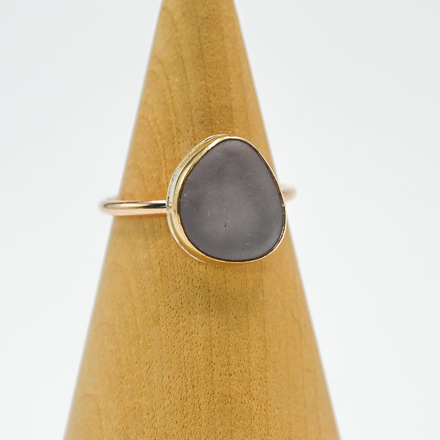 Gold fill lavender sea glass size 7.25