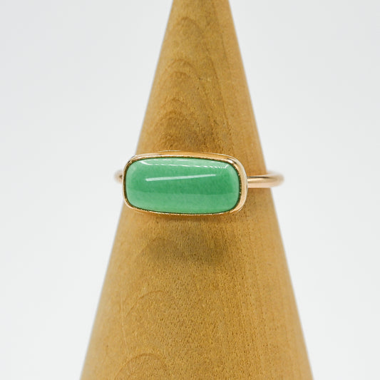 Gold fill horizontal variscite size 7.25