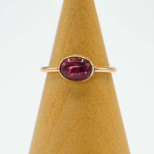 Gold fill horizontal pink tourmaline size 7.5