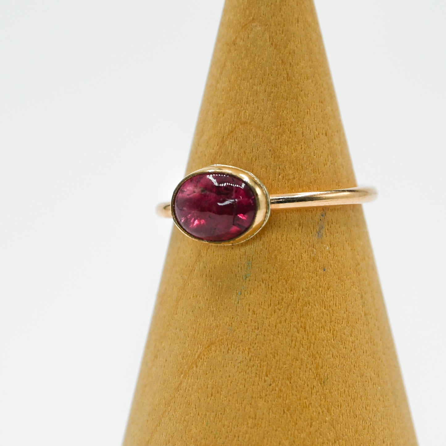 Gold fill horizontal pink tourmaline size 7.5