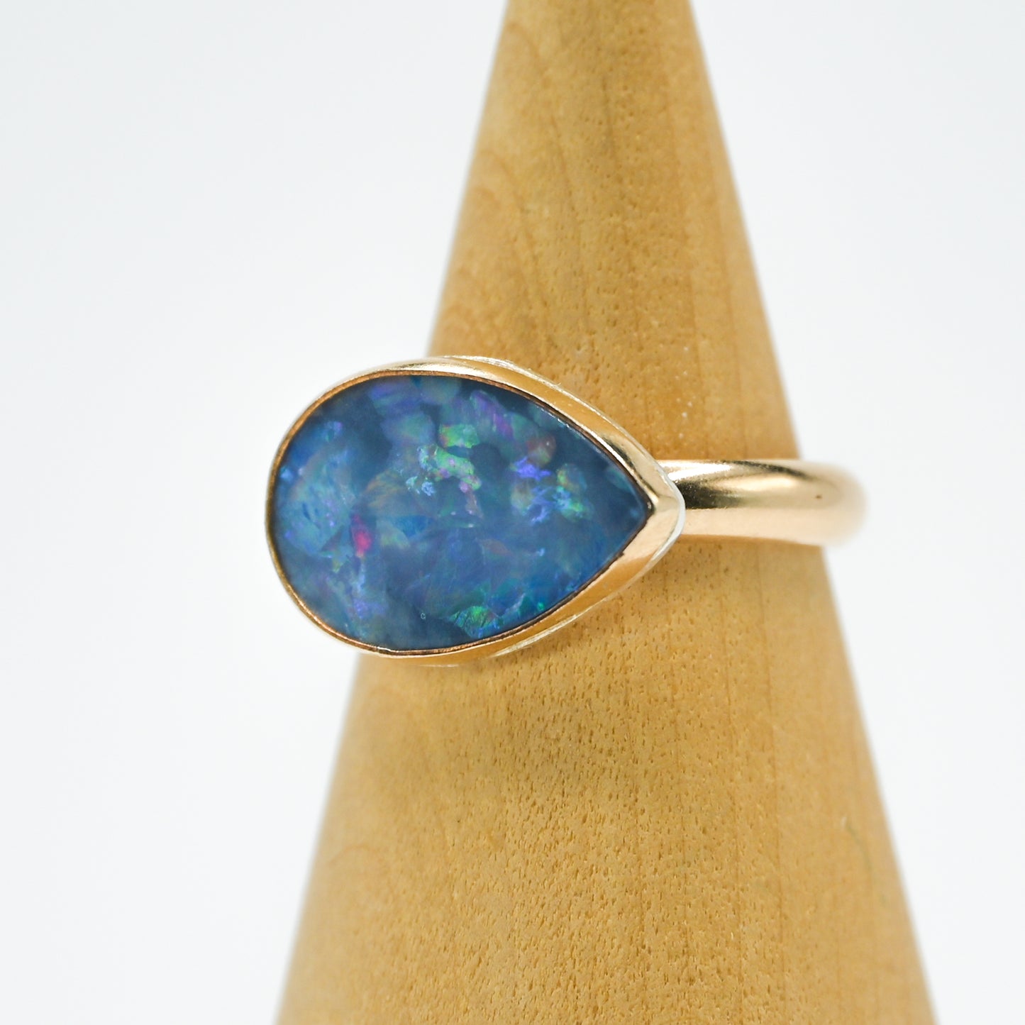 Gold fill xl horizontal Australian opal size 7.75