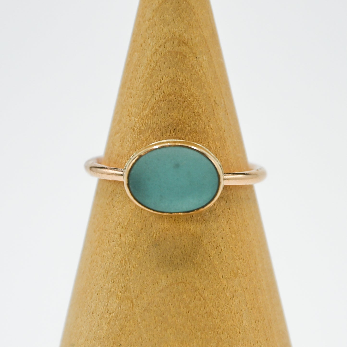 Gold fill aqua sea glass size 7.75