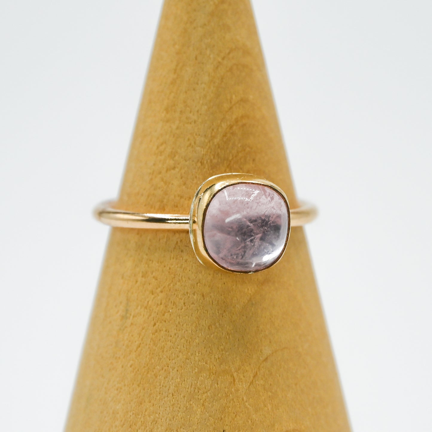 Gold fill square morganite size 7.75