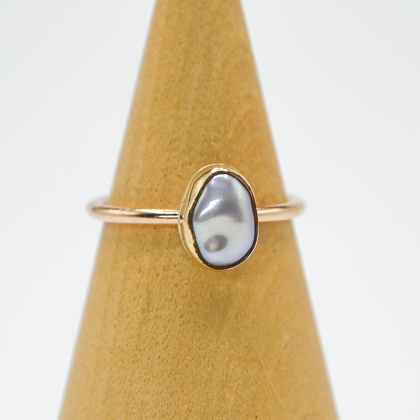 Gold fill keshi pearl size 7.75