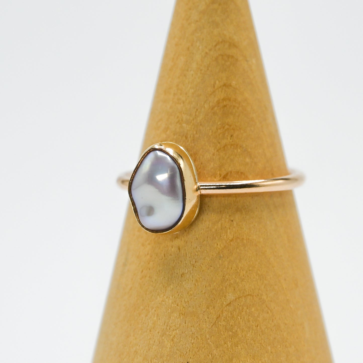 Gold fill keshi pearl size 7.75