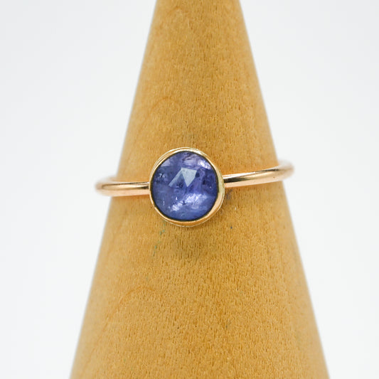 Gold fill rose cut tanzanite size 8