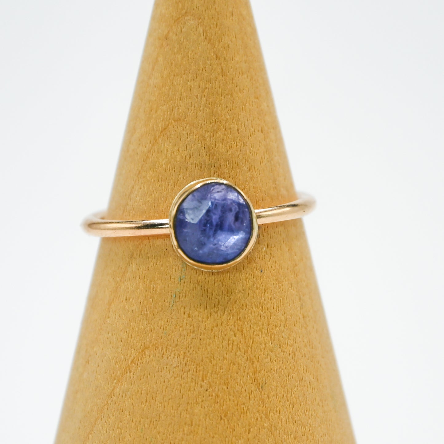 Gold fill rose cut tanzanite size 8