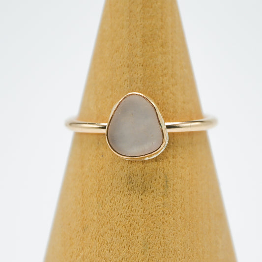 Gold fill pink sea glass size 8.25