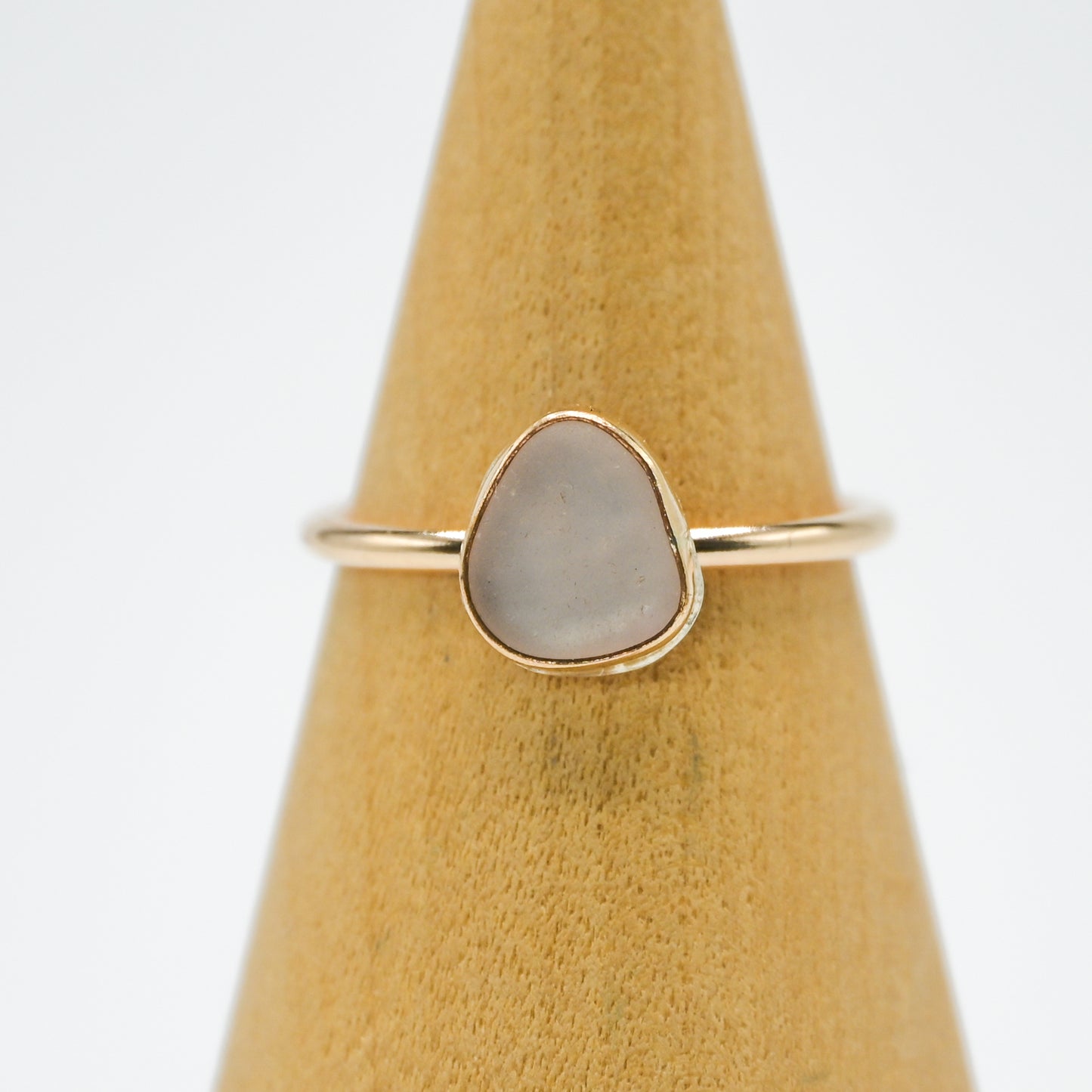 Gold fill pink sea glass size 8.25