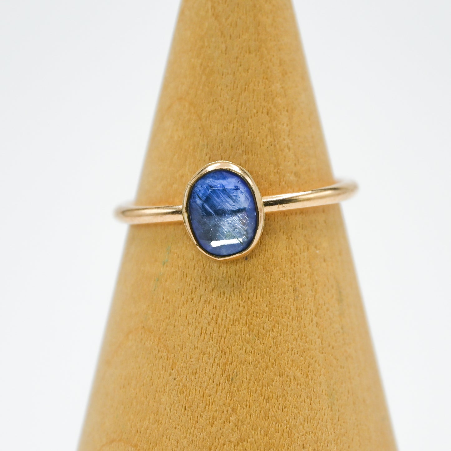 Gold fill rose cut tanzanite size 8.25