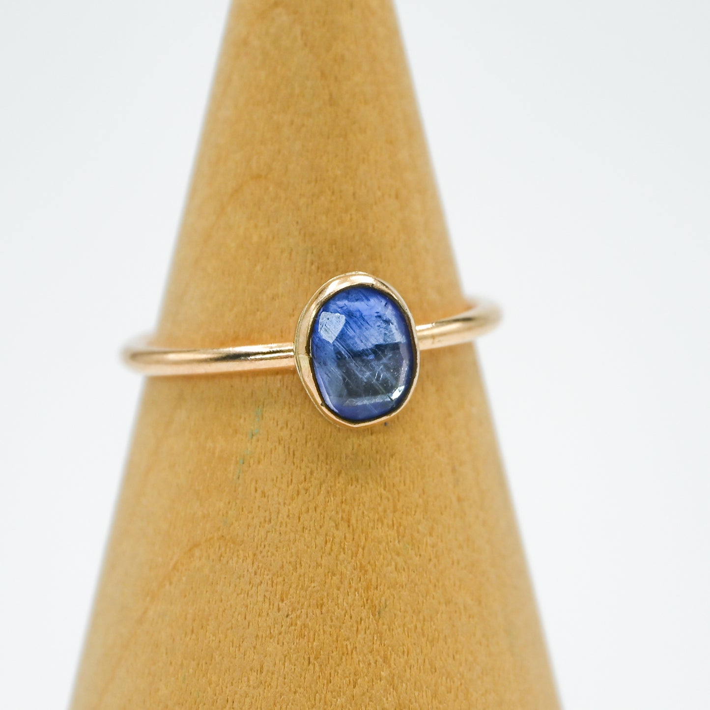 Gold fill rose cut tanzanite size 8.25