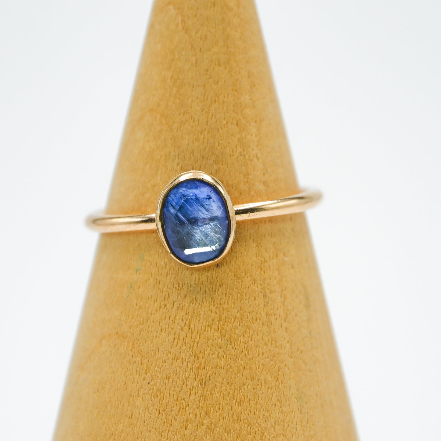 Gold fill rose cut tanzanite size 8.25