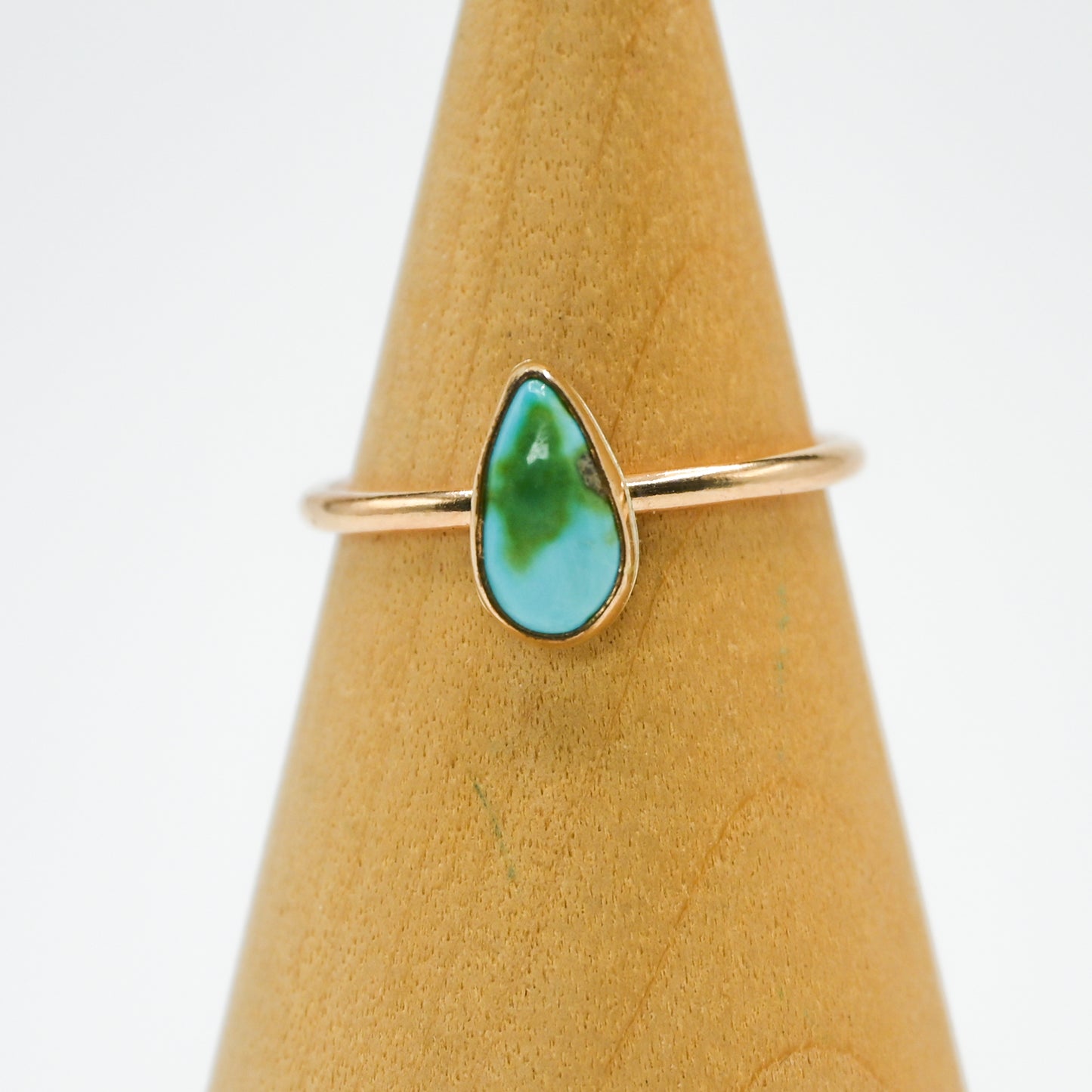 Gold fill sonoran gold turquoise size 8.25