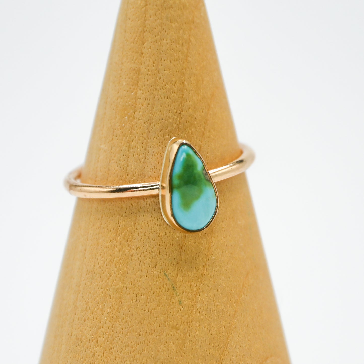 Gold fill sonoran gold turquoise size 8.25