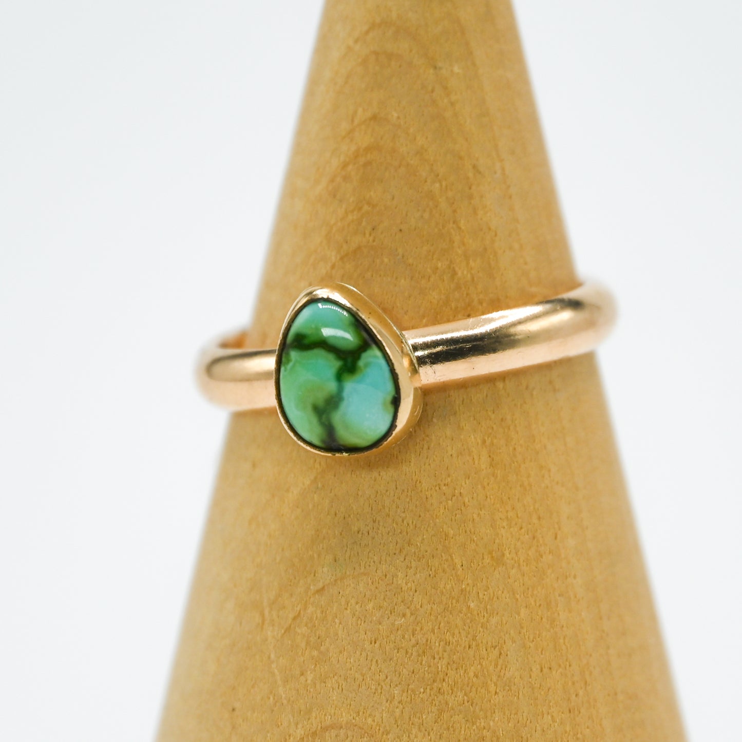 Gold fill sonoran gold turquoise size 8.75