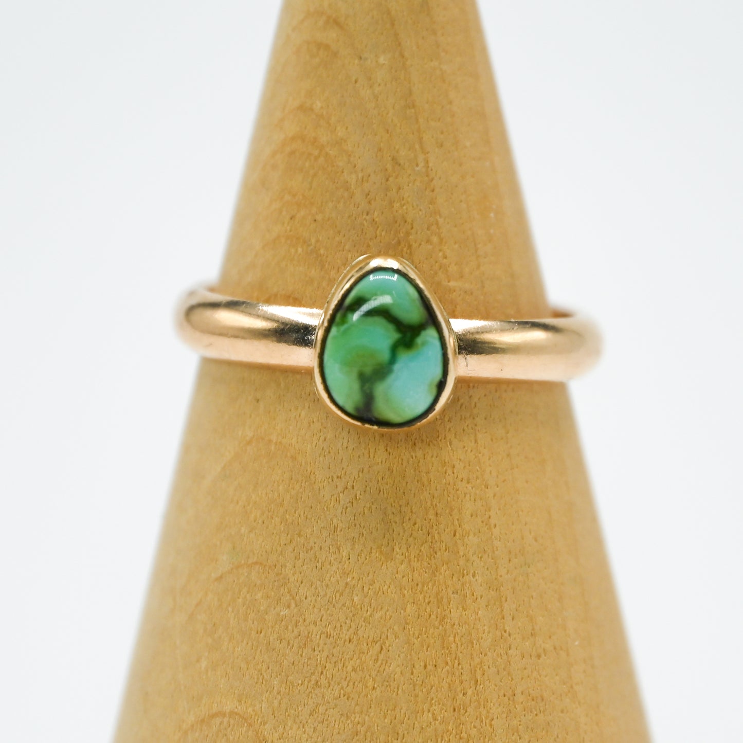 Gold fill sonoran gold turquoise size 8.75